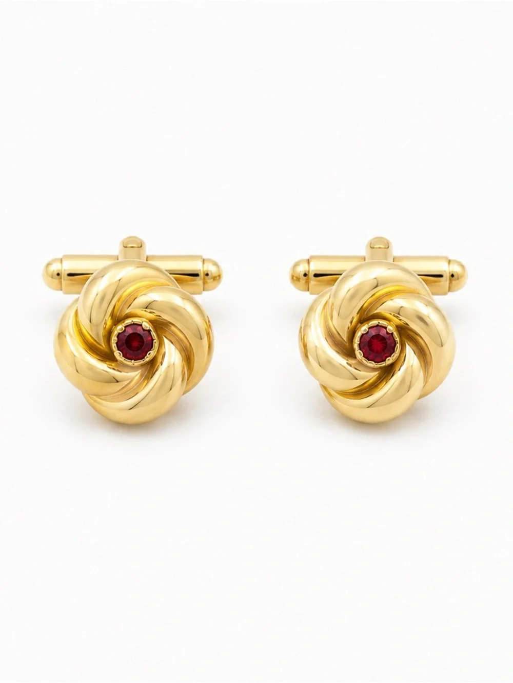 Vintage Ruby knot cufflinks